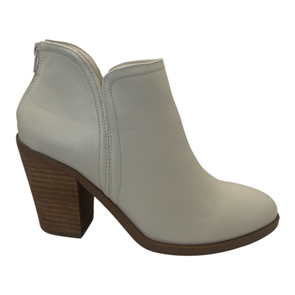 Joie Leather Ankle Boots Kayden Heeled Booties Zipper Back Heel, Size 10M